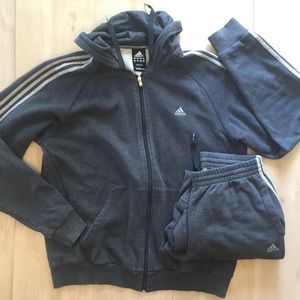 adidas 3 stripe jogging suit mens